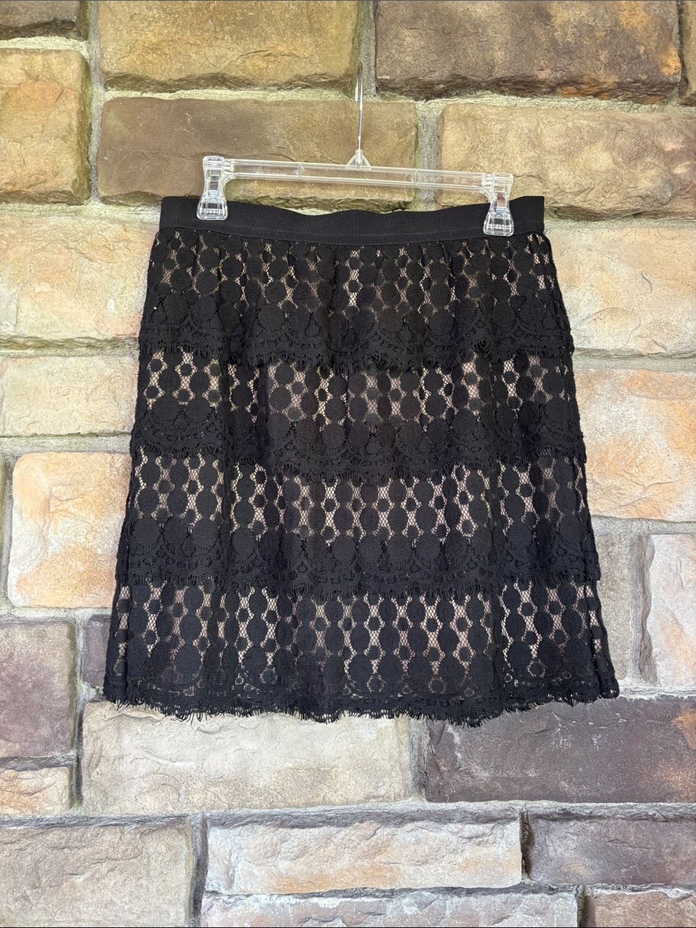 Ann Taylor Black Lace Mini Skirt